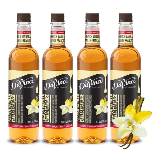 DaVinci Gourmet Classic French Vanilla Syrup, 25.4 Fluid Ounces (Pack of 4)