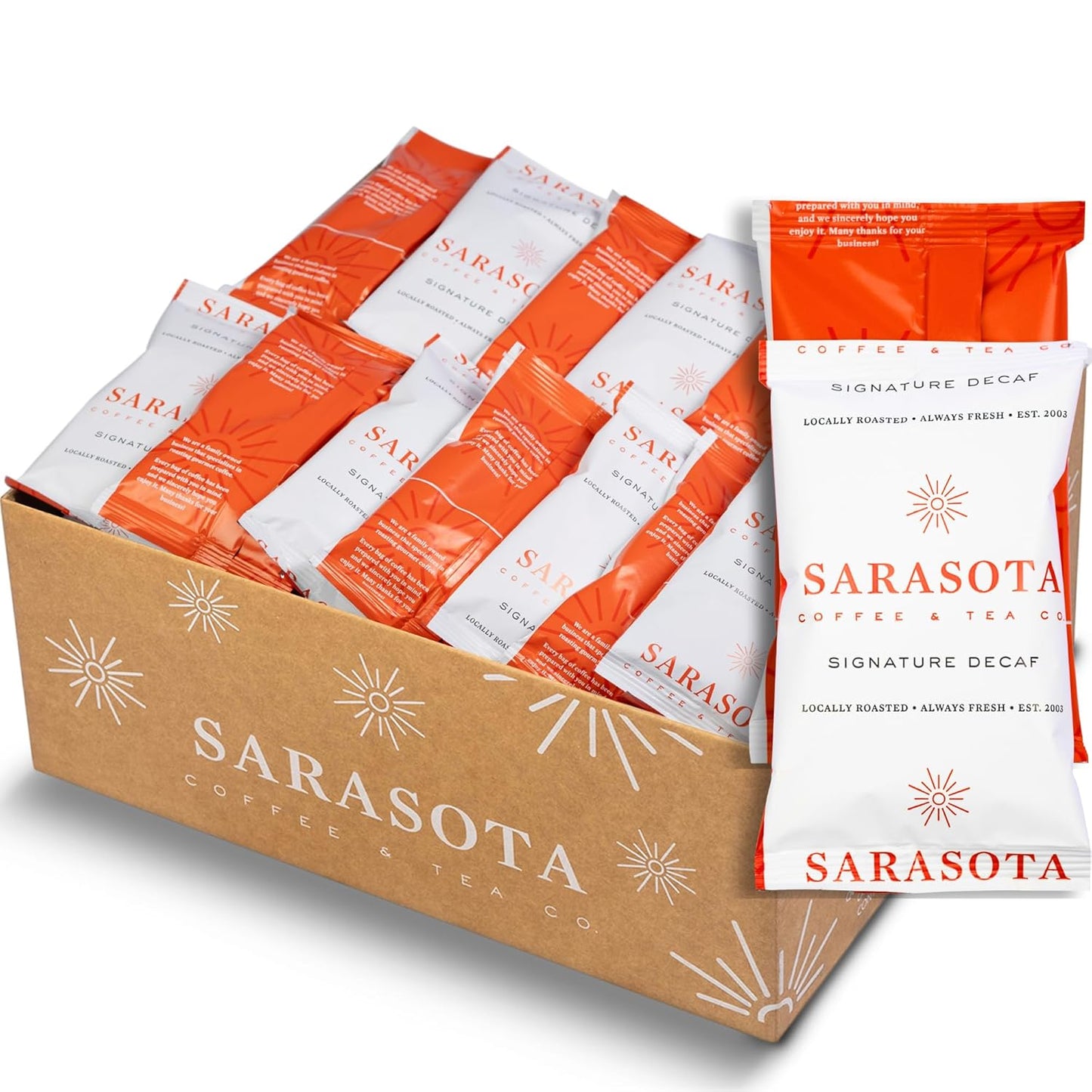 Ground Coffee | Decaf Dark Roast Low Acid Mold Free Pouches | Decaffeinated Bulk Packets | Gourmet Powder Packs for 12 Cup Drip Maker | Premium Highest Rated Individual Premeasured Commercial Bags