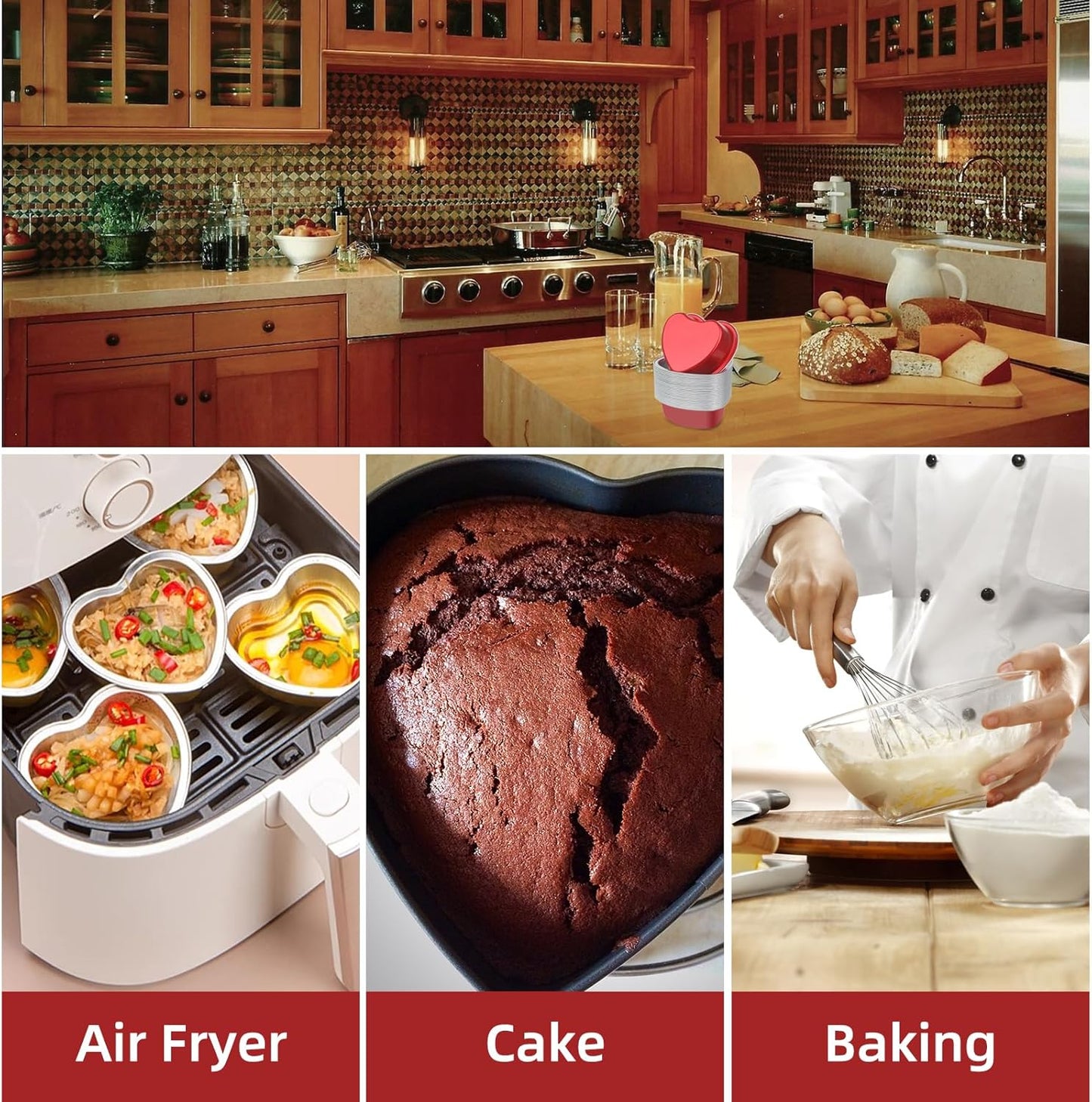 Mini Heart Shaped Cake Pans 3.5oz Aluminum Foil Heart Cake Pan with Lids, 25 pcs Disposable Small Heart Baking Pan Red for Valentine Weddings Birthday