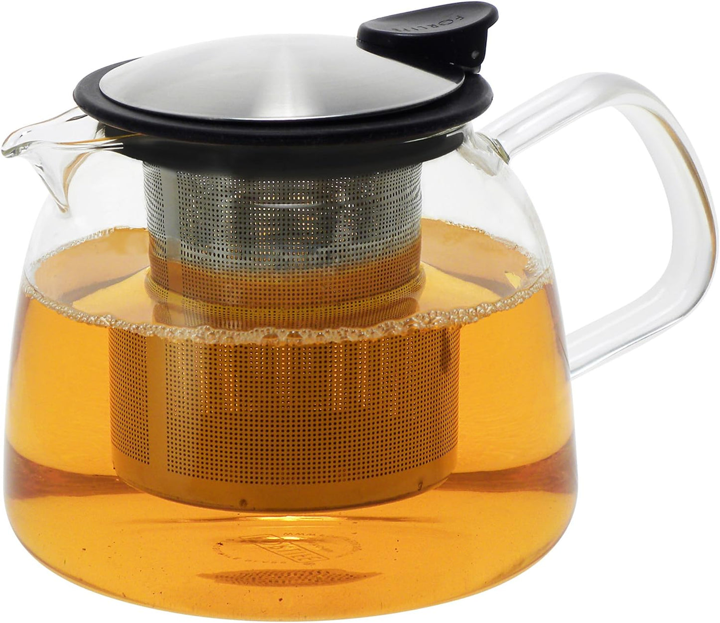 Forlife Bell Glass Teapot with Basket Infuser, 24-Ounce/730ml, Lime