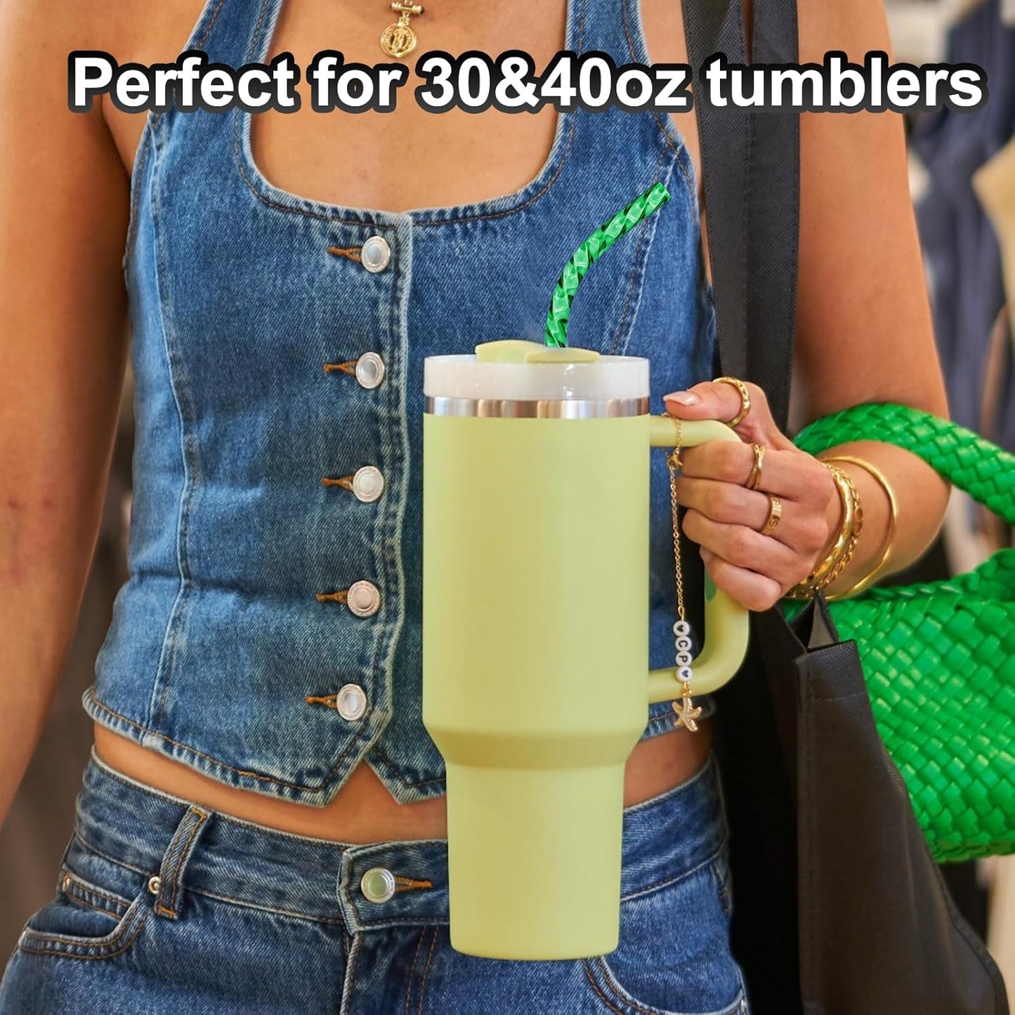 Reusable Straws for Stanley Cup Replacement,12 Inch Plastic Long Straw for 40 30 oz Tumbler,Colorful Hard Drinking Straws for Stanley,10mm Large Wide Water Bottle Straw for Stanley Cup Accessories