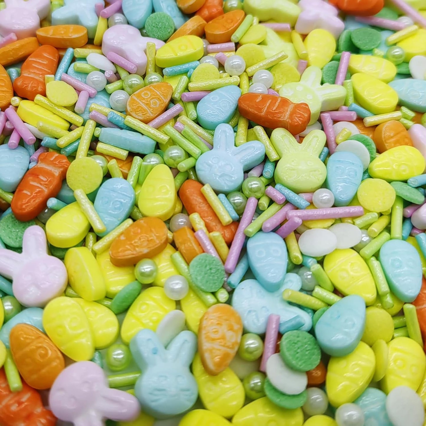 Easter Sprinkles Rabbit & Carrot & Eggs Cake Decorations Topper Edible Themed Sprinkles for Cake, Cookies, Chocolate Desserts,Ice Cream 4.58OZ