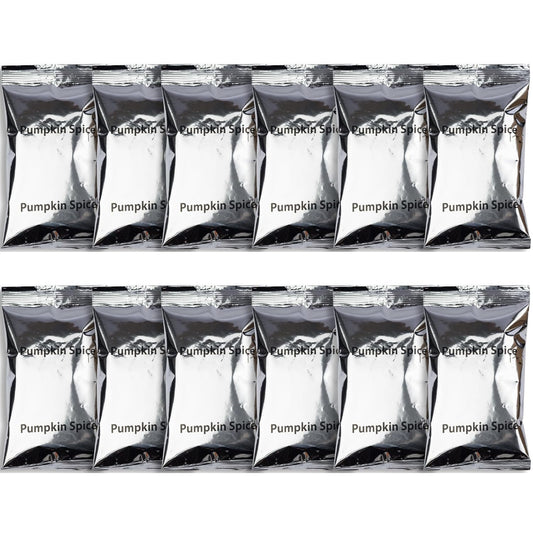 Sarasota Coffee Ground Packets | Gourmet Flavored Medium Roast Grounds Packs | Pumpkin Spice Latte | Low Acid Mold Free Bulk Individual Single Pot Pouches for 12 Cup Coffee Maker | 2 oz Bags, 12 Count