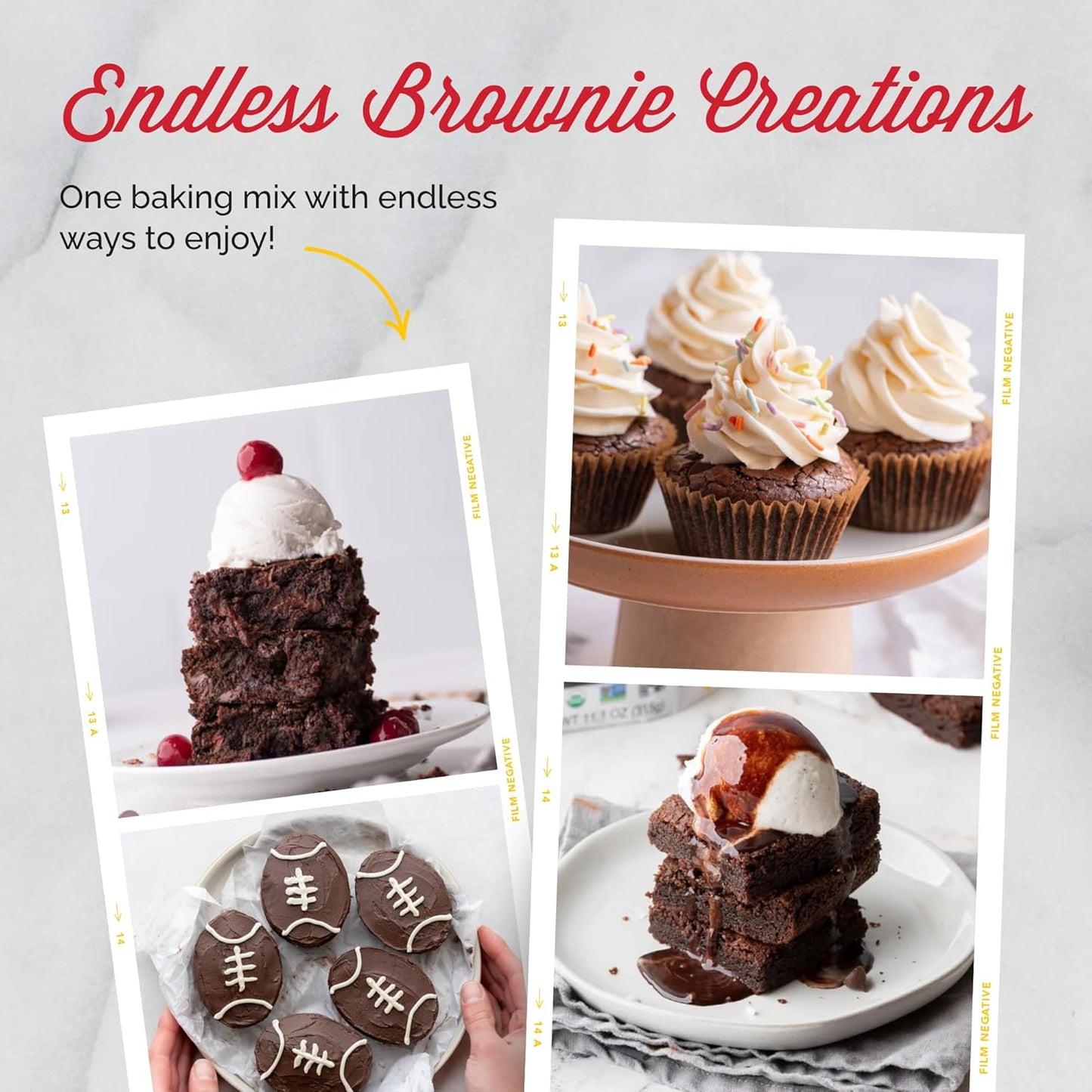 Otto's Naturals Grain-Free Classic Brownie Mix, 11.1 Oz., 6 Pack, Top 9 Allergen-Free, Organic Cassava Flour, Gluten Free, Non-GMO, Vegan, Plant-Based