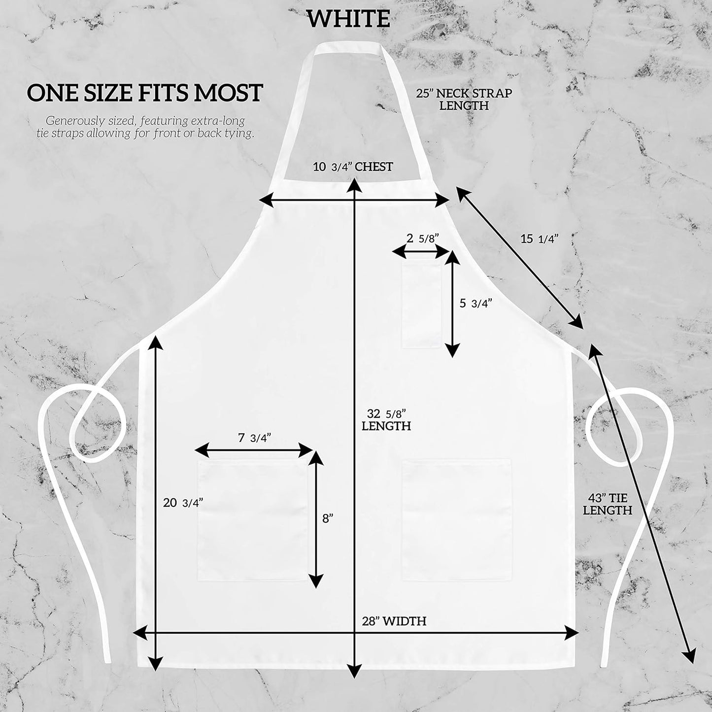 GREEN LIFESTYLE 120 Pack Chef Apron with Pockets – Grilling Aprons for Men, Waterproof Cooking Apron for BBQ, Work or Restaurant Use, Kitchen Aprons for Women with Pockets – White