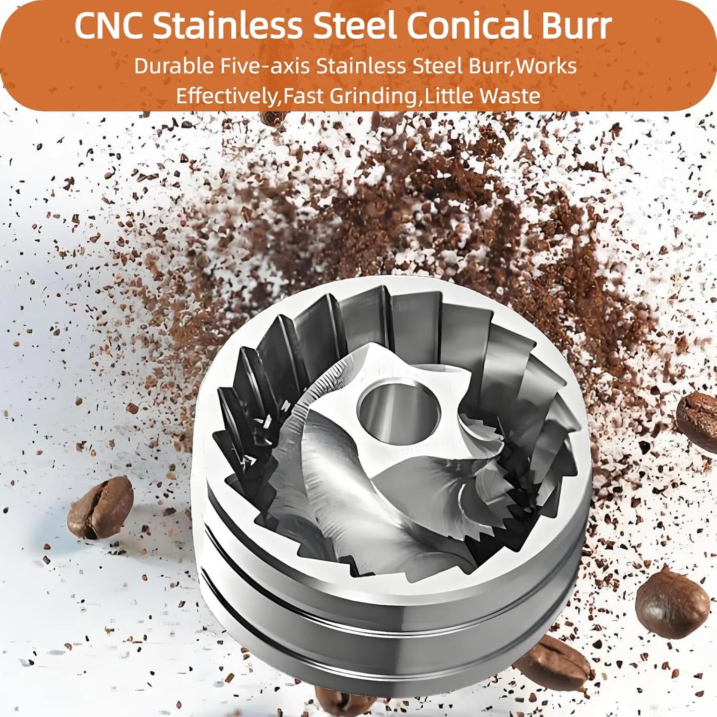 Manual Coffee Grinder Hand Adjustable Burr Conical Stainless Steel Grinder Portable Mill Faster Grinding for Espresso Pourover Frenchpress Moka Americano for Office Home Traveling Camping