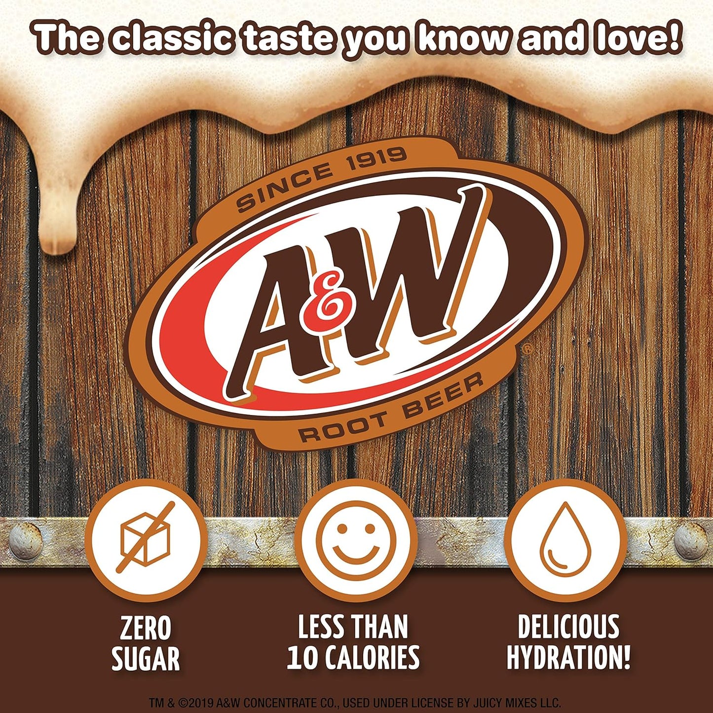 A&W, Root Beer – Powder Drink Mix - (12 boxes, 72 sticks) – Sugar Free & Delicious, Makes 72 flavored water beverages