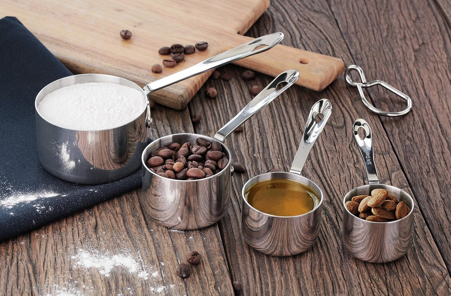 New Star Foodservice 43143 Stainless Steel 18/8 Measuring Cups