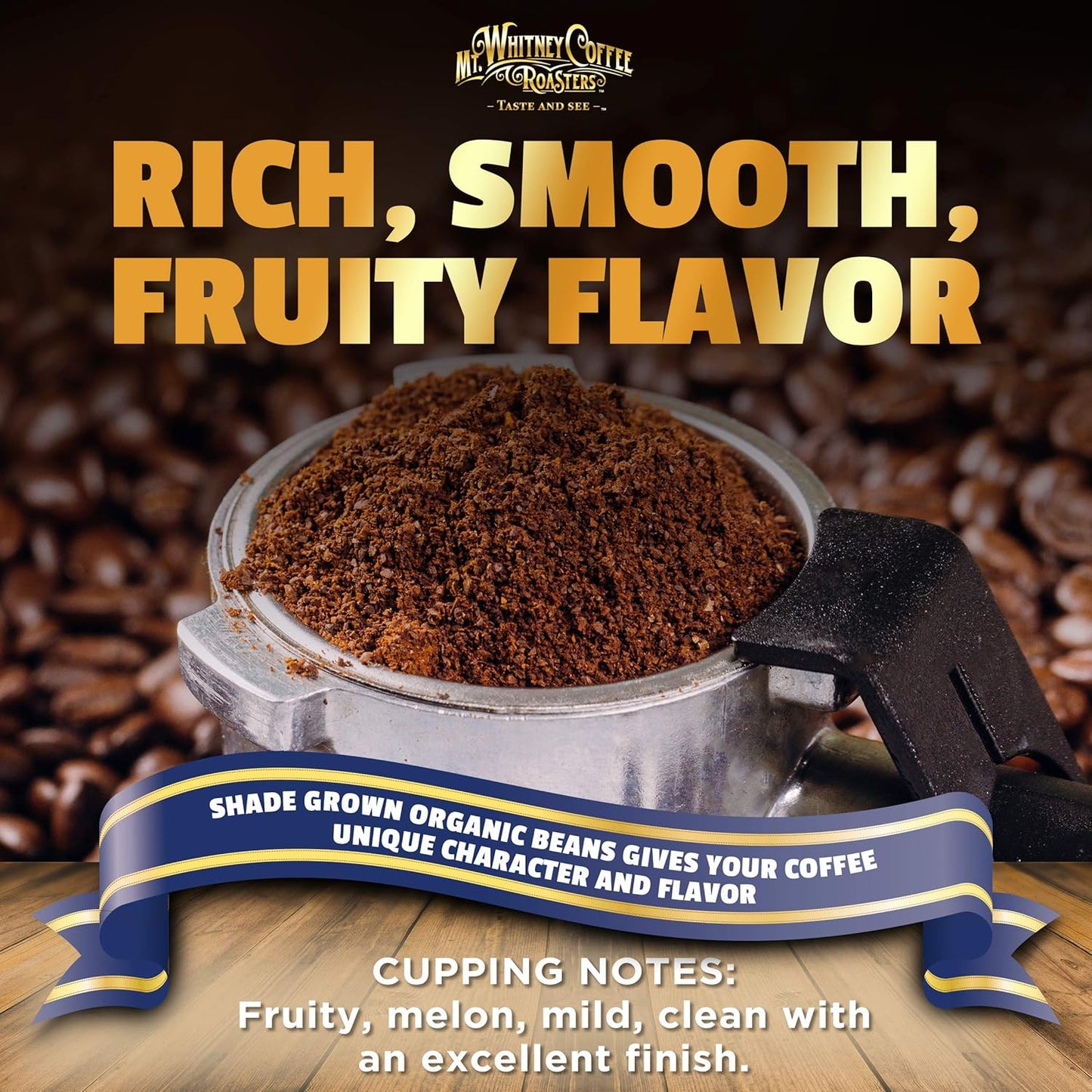 Mt. Whitney Organic Swiss Water, Low Acid, Decaf Coffee from Peru (Ground, 2 Lb)