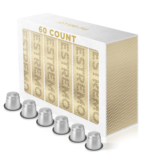 Piu Bello Espresso Estremo Coffee Pods – Espresso Coffee Pods for Nespresso Original Machines – Compatible Capsules Pack – Rich & Balanced Taste – Strong Italian Espresso Flavor – Kosher Certified (60 Count, Single Flavor)