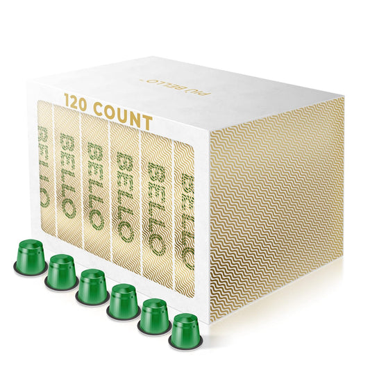 Piu Bello Blend Espresso Coffee Pods for Nespresso Original Machines – Compatible Capsules Pack – Rich & Balanced Taste – Strong Italian Espresso Flavor – Kosher Certified (120 Count, Single Flavor)