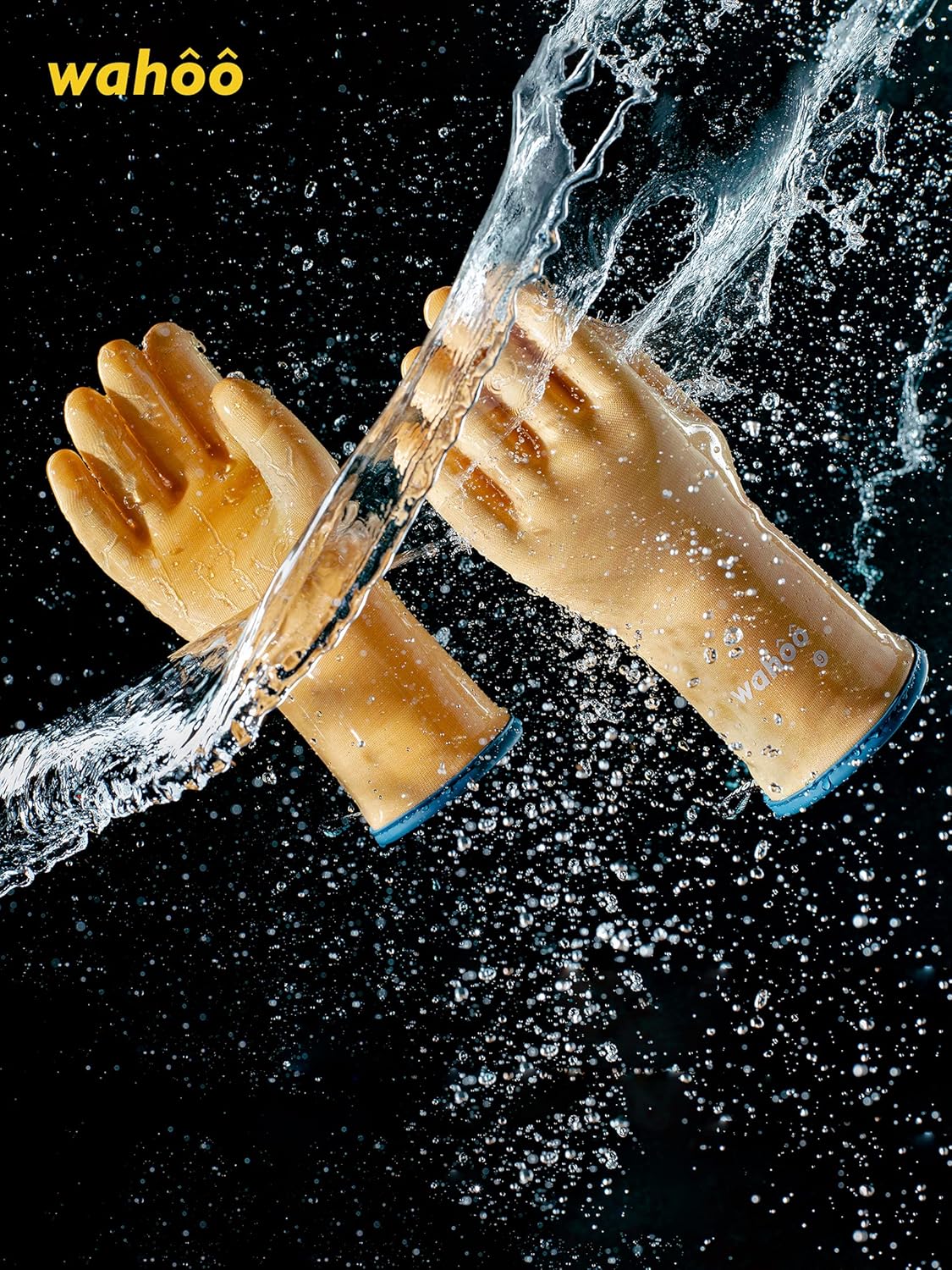 LANON Protection Wahoo Liquid Silicone Smoker Oven Gloves, Food-Contact Grade, Heat Resistant Gloves for Cooking, Grilling, Baking, Yellow, M/8