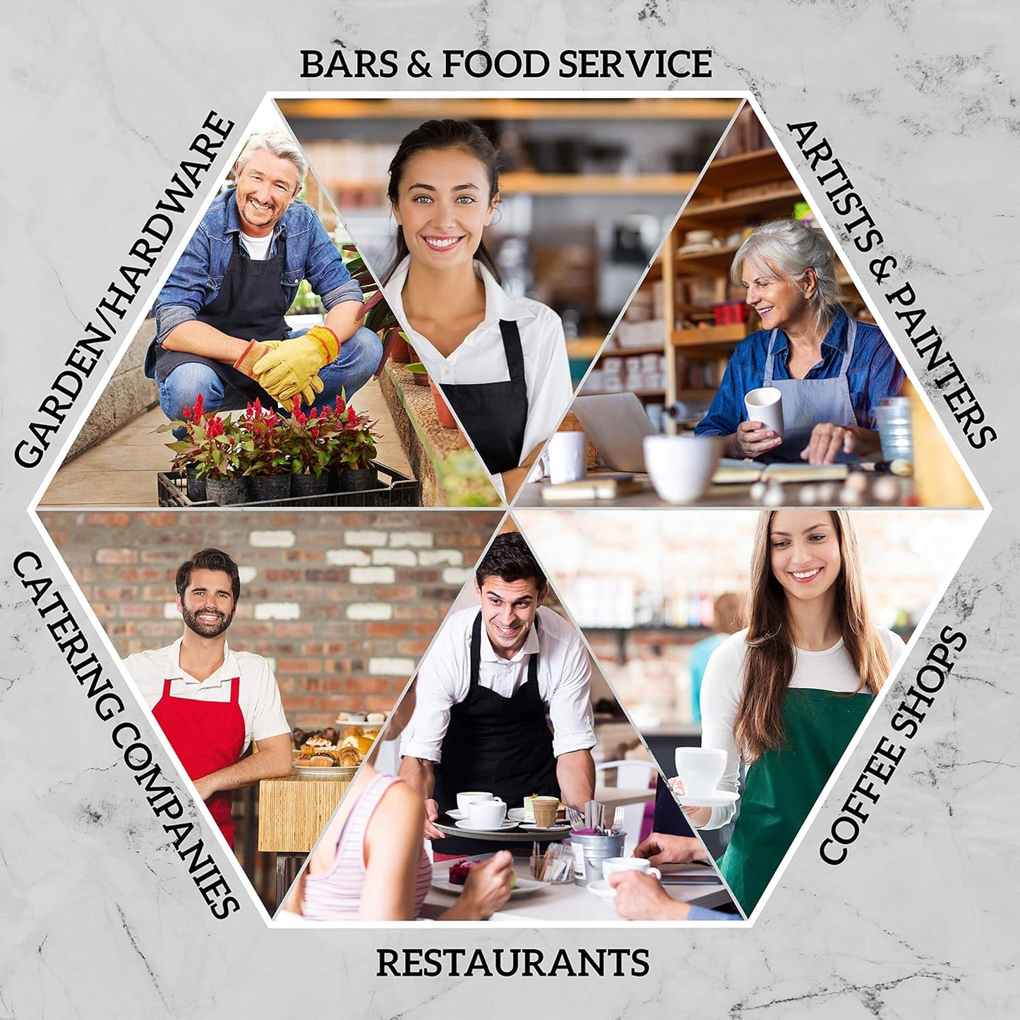 GREEN LIFESTYLE 12 Pack Professional Chef Apron – Grilling Aprons for Men, Waterproof Cooking Aprons for BBQ, Work or Restaurant Use, Kitchen Aprons for Women – Green, No Pockets