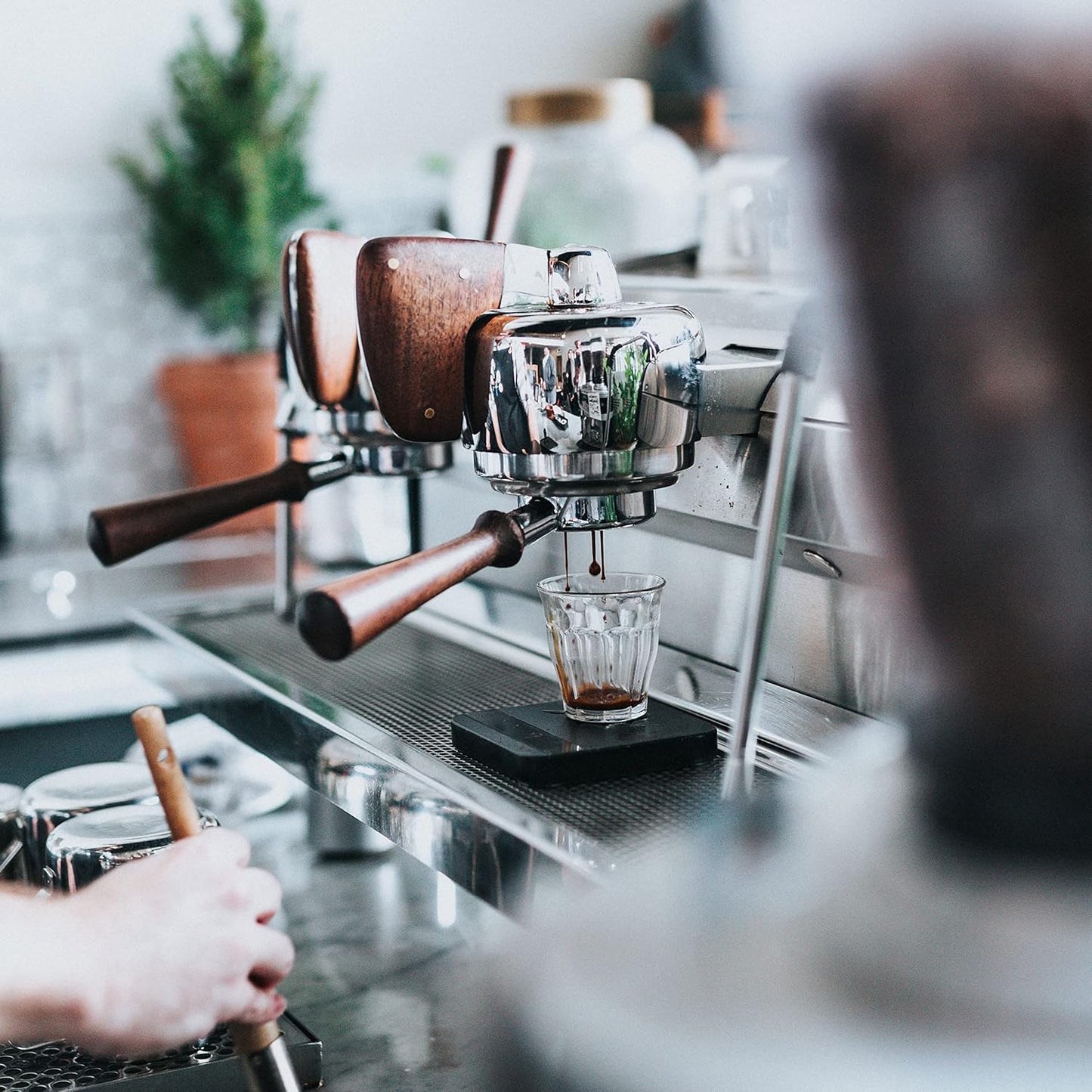 Espresso Cups Set of 2 Clear Glass Cups 3oz for Coffee/Milk, Coffee Mugs Insulated Shot Glasses Regular Espresso Accessories in Kitchen/Office/Bar, Easy to Clean (3oz-2 Pack)