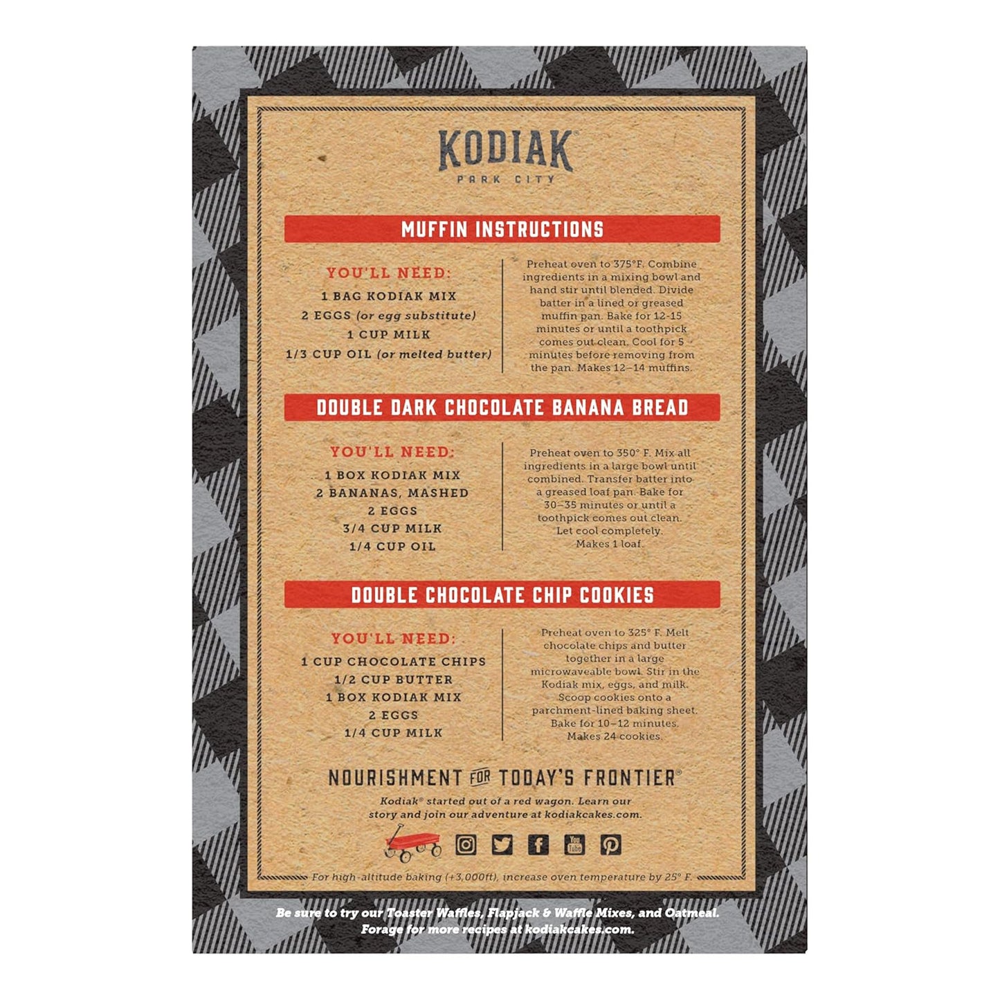 Kodiak Cakes Power Bake Muffin Mix, Double Dark Chocolate, 14 Ounce (Pack of 6)