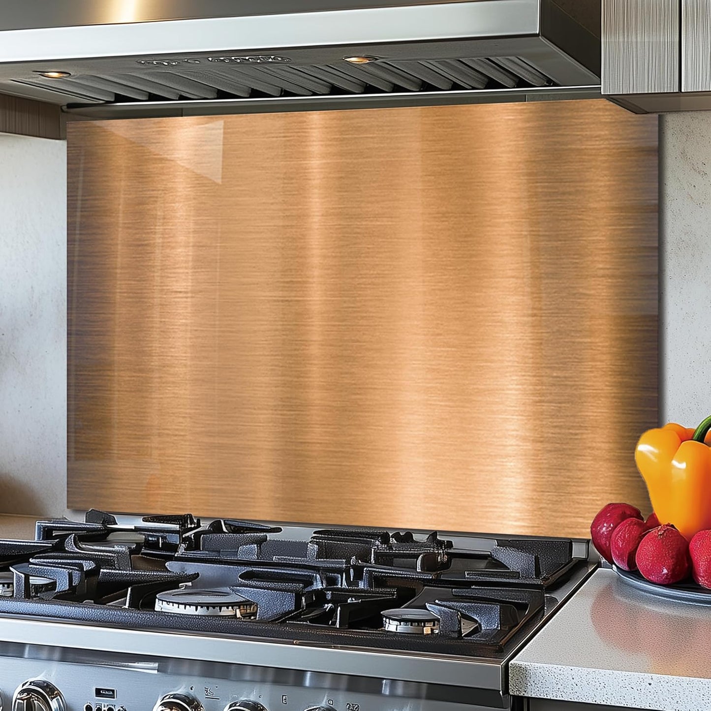 DAIFURONGE Tempered Glass Backsplash For Kitchen Behind Stove, Stove Backsplash Top Cover,Easy to Clean Glass Splashback, Sink Cover Splash Guard, Kitchen Wall Decor (30"x20"(76.2x50.8cm))