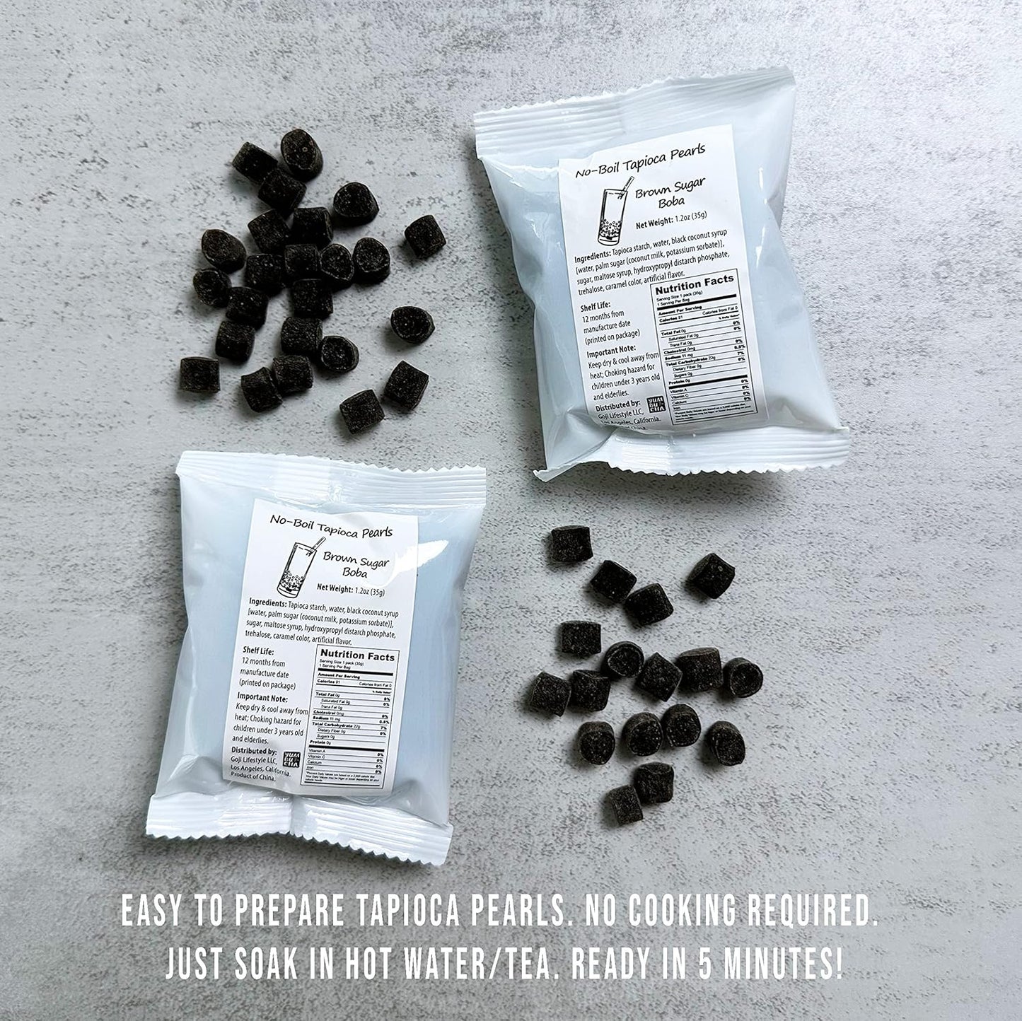 YUMBUCHA Boba Kit Set - DIY Tea Making Kit With White Peach Oolong & Tapioca Pearls - Create 10 Delightful Drinks - Exquisite Loose Leaf Teabags Included - Gift Set for Tea Lovers