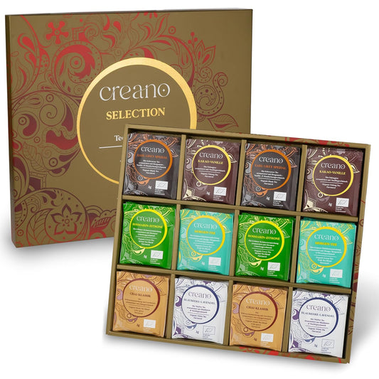 Creano Organic Tea Gift Set – 48 Organic Tea Bags in 6 Dreamy Varieties – 96 g*