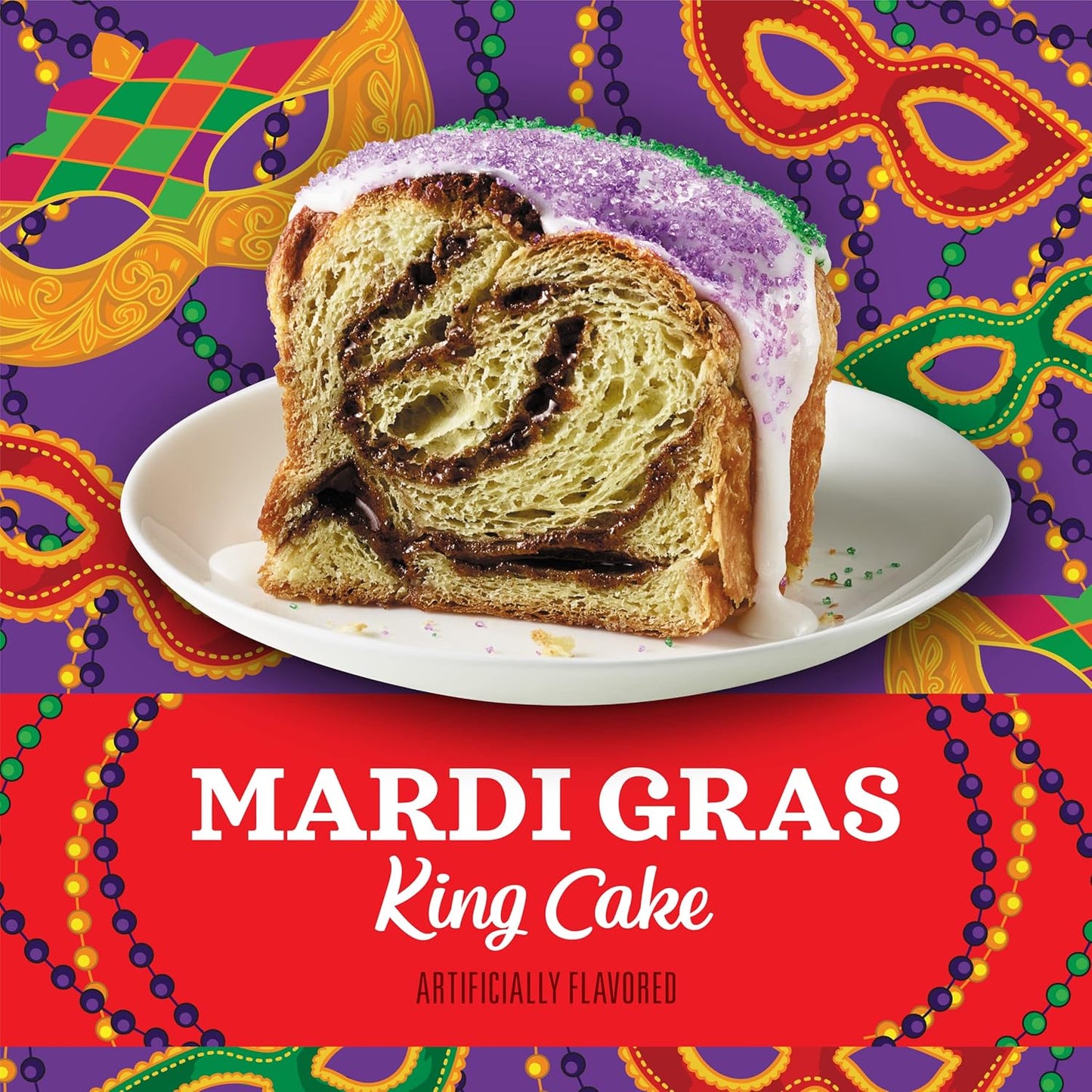 Community Coffee Mardi Gras King Cake Flavored 96 Count Coffee Pods, Medium Roast, Compatible with Keurig 2.0 K-Cup Brewers, 24 Count (Pack of 4)