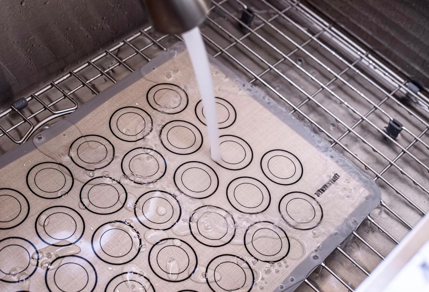 Macaron Silicone Baking Mats - Non-Stick Macaron Mat for Easy Baking | Heat Resistant & Dishwasher Safe Macaron Baking Mat | Reusable & Eco-Friendly, 1/2 Sheet Size - Pack of 4 - for Cookies & More