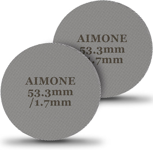 Espresso Puck Screen - Lower Shower Screen Compatible With Espresso Portafilter Filter Basket, Reusable1.7mm Thickness,150μm, 316 Stainless Steel (2, 53.3MM)