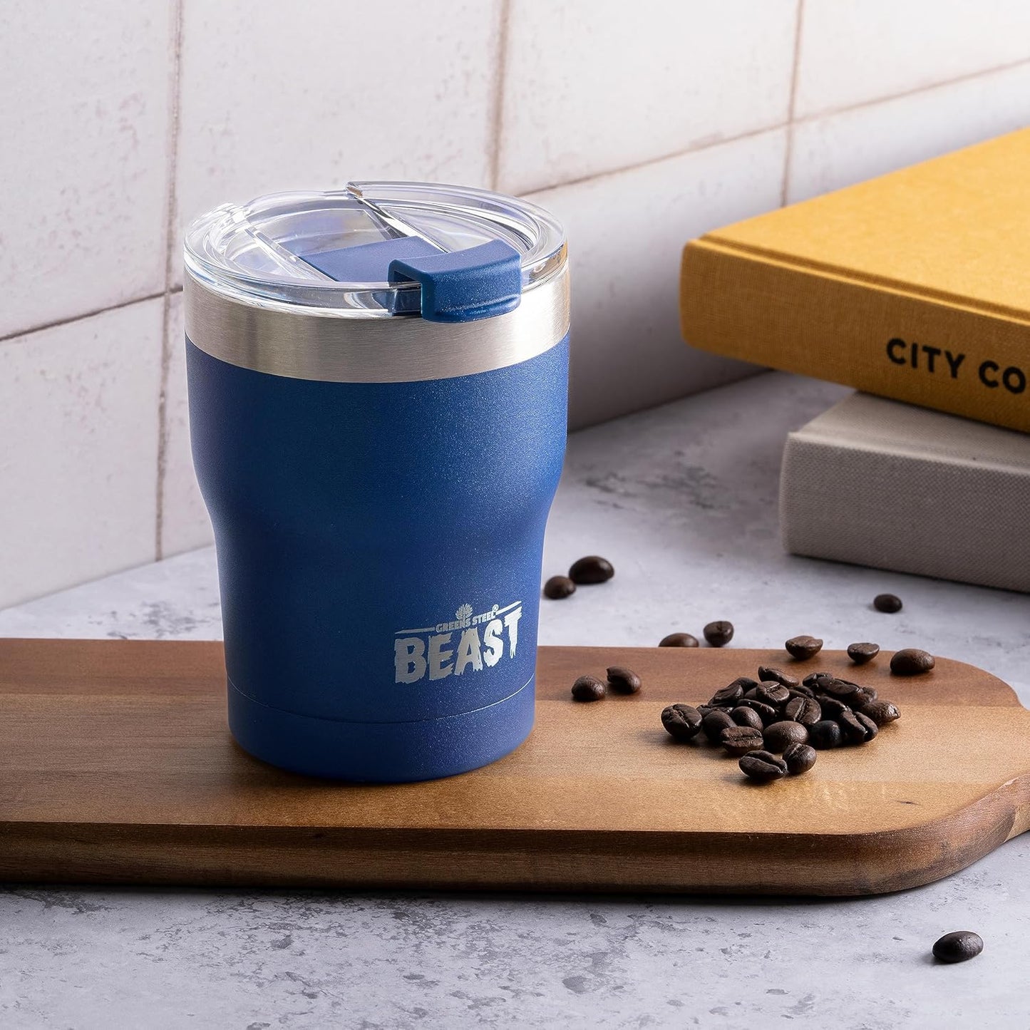 Beast 10 oz Tumbler Stainless Steel Vacuum Insulated Coffee Ice Cup Double Wall Travel Flask (Royal Blue)
